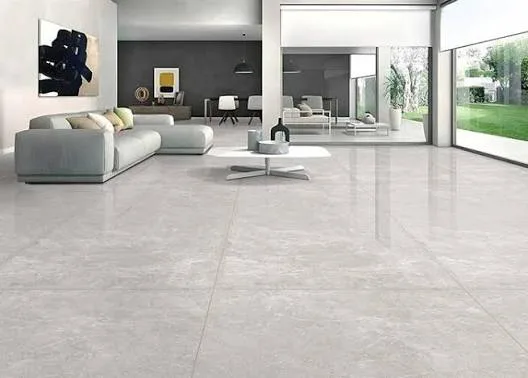 Grey Stone-Effect Ceramic Floor
