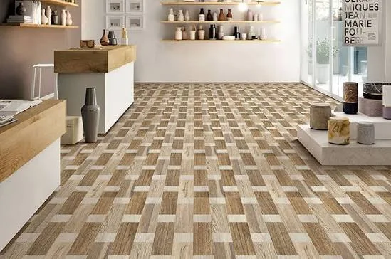 Basket-Weave Wood-Look Ceramic