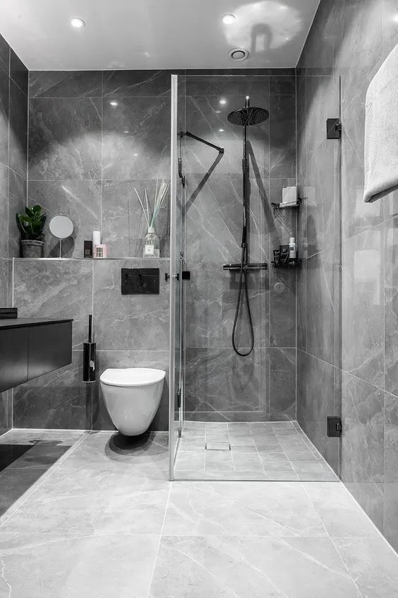 Marble Effect Bathroom Tile
