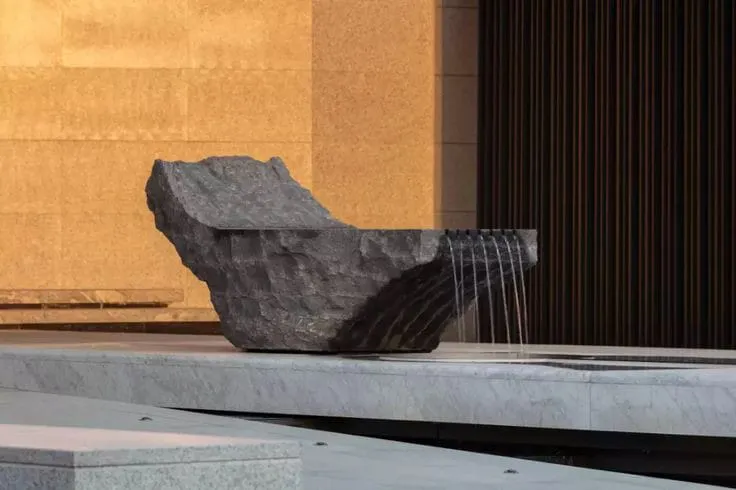 Chiseled Stone Fountain