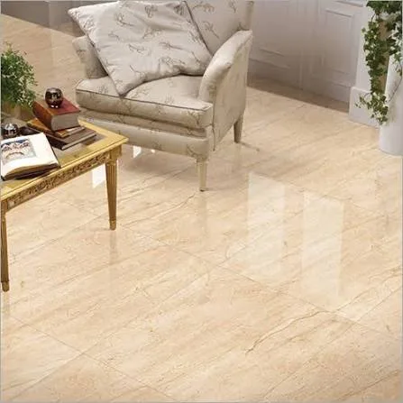 Beige Marble-Look Vitrified Floor