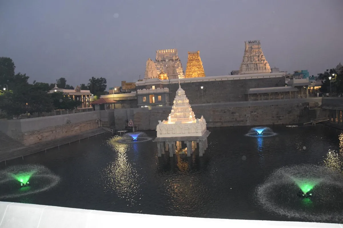 Temple Pond Water Purify Fountain Systems @ Kanchipuram