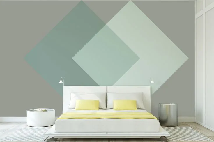 Grey & Mint Diamond · Bedroom