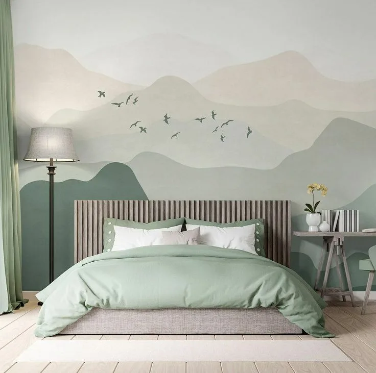 Sage Mountain & Birds · Bedroom