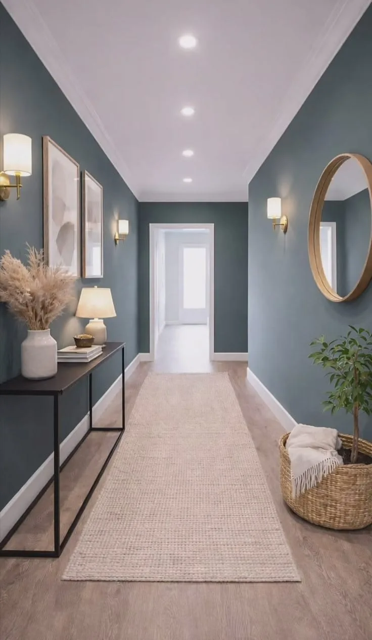 Teal & Grey · Hallway