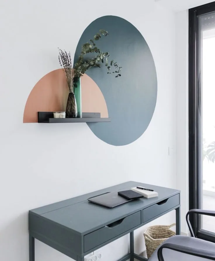 Teal & Rose Circles · Home Office