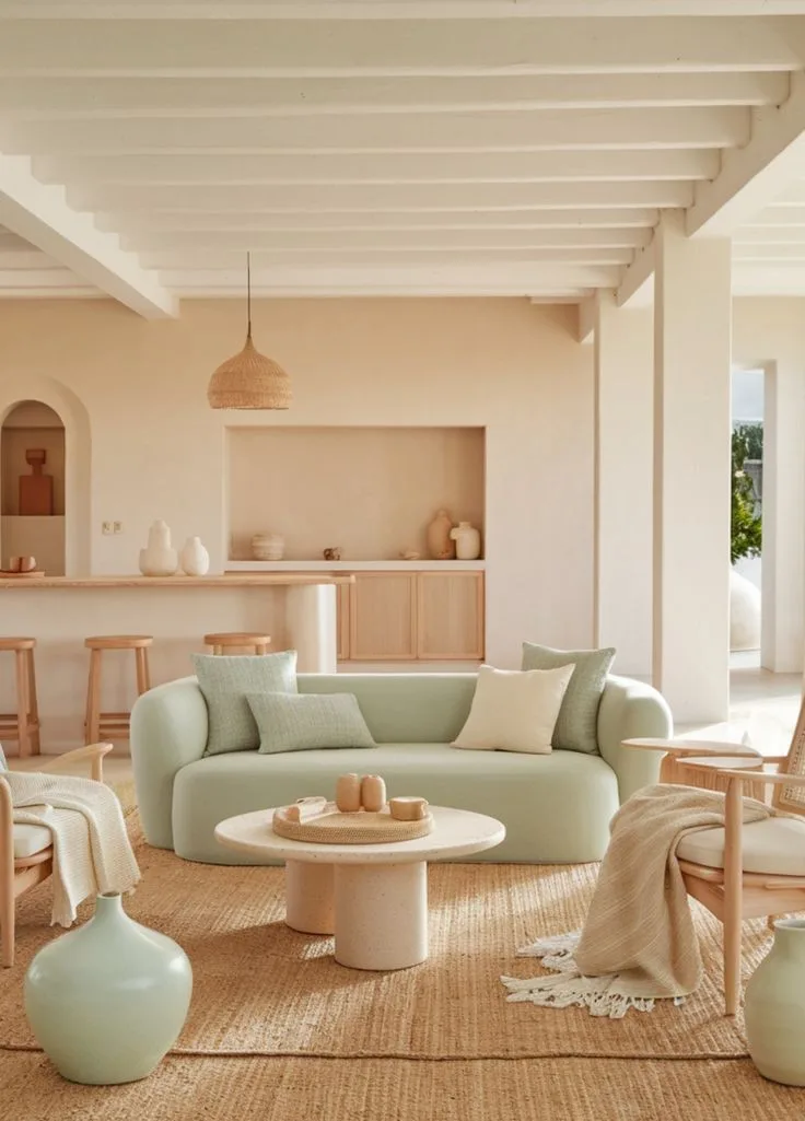 Peach Mediterranean · Living Kitchen