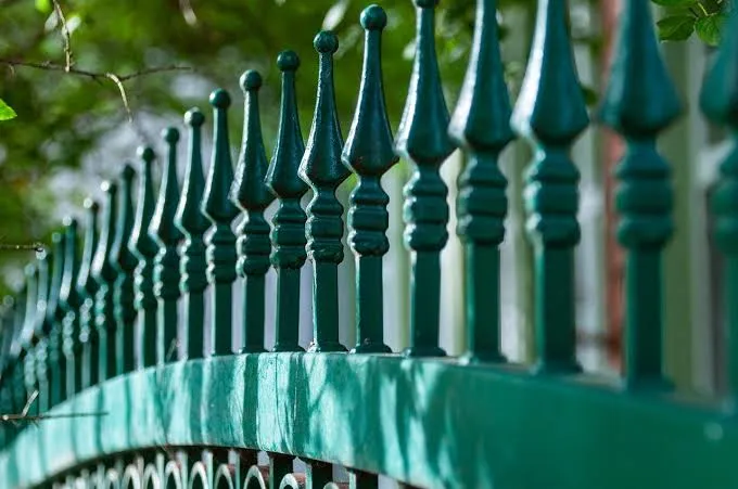 Green Enamel · Iron Fence
