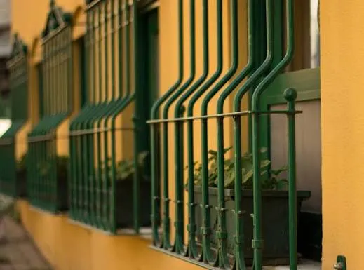 Green Enamel · Window Grills
