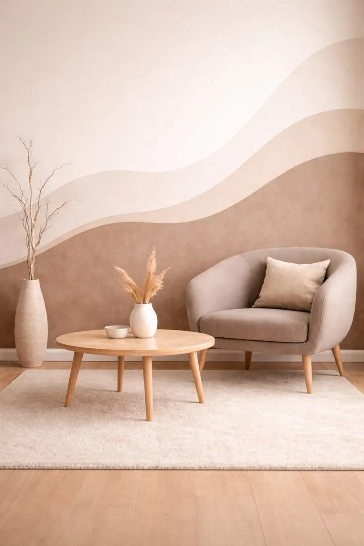 Sandy Wave Mural · Sitting Room