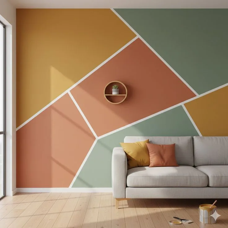 Geometric Mustard Terracotta Sage