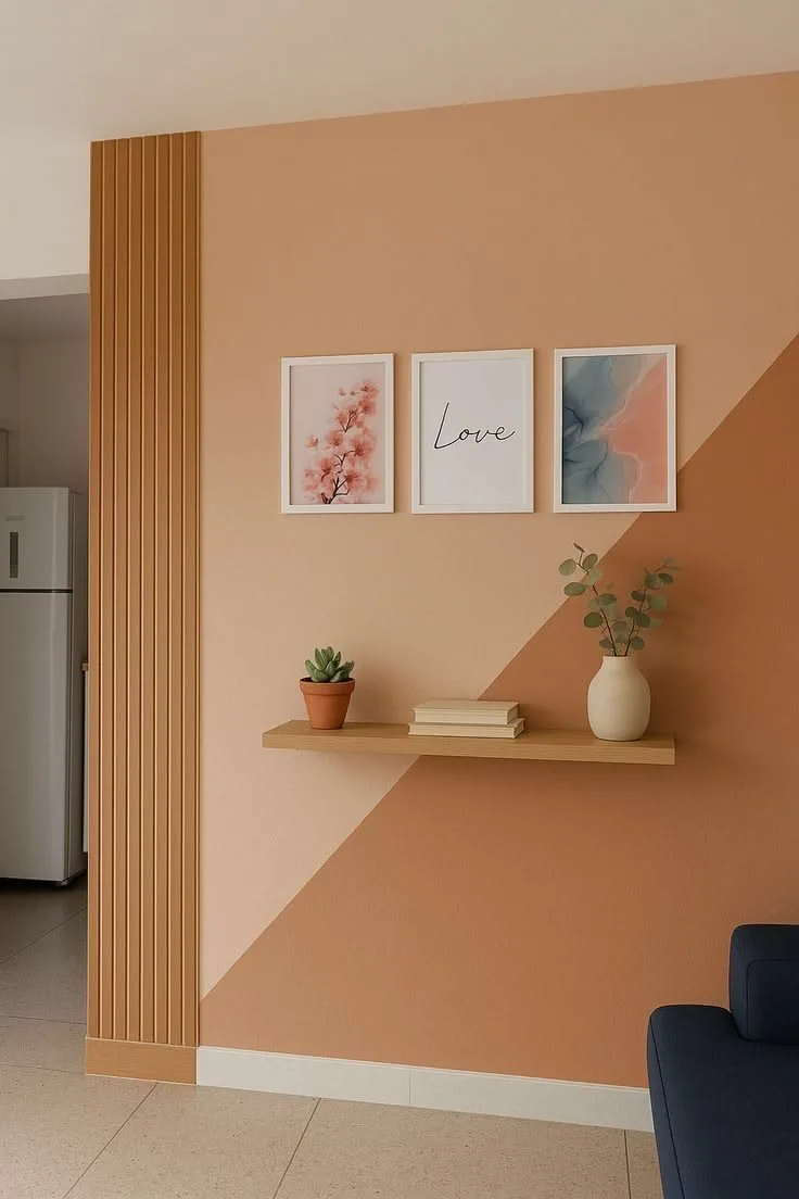 Peach & Terracotta Diagonal
