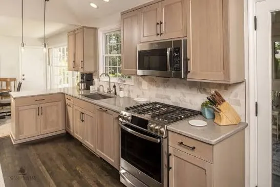 Oak Finish · Kitchen Cabinets