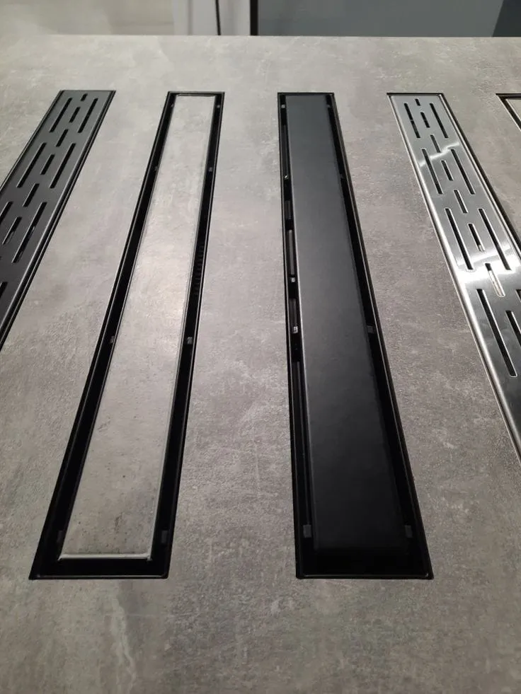 Matte Black Linear Drains