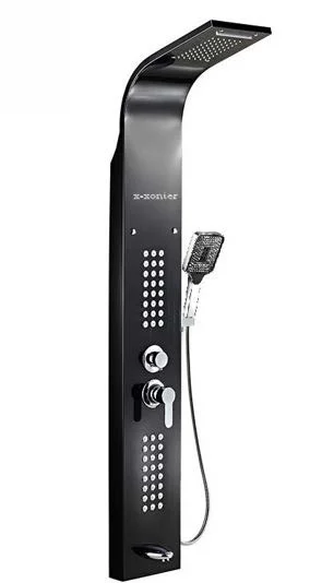 Matte Black Dual-Jet Shower Panel