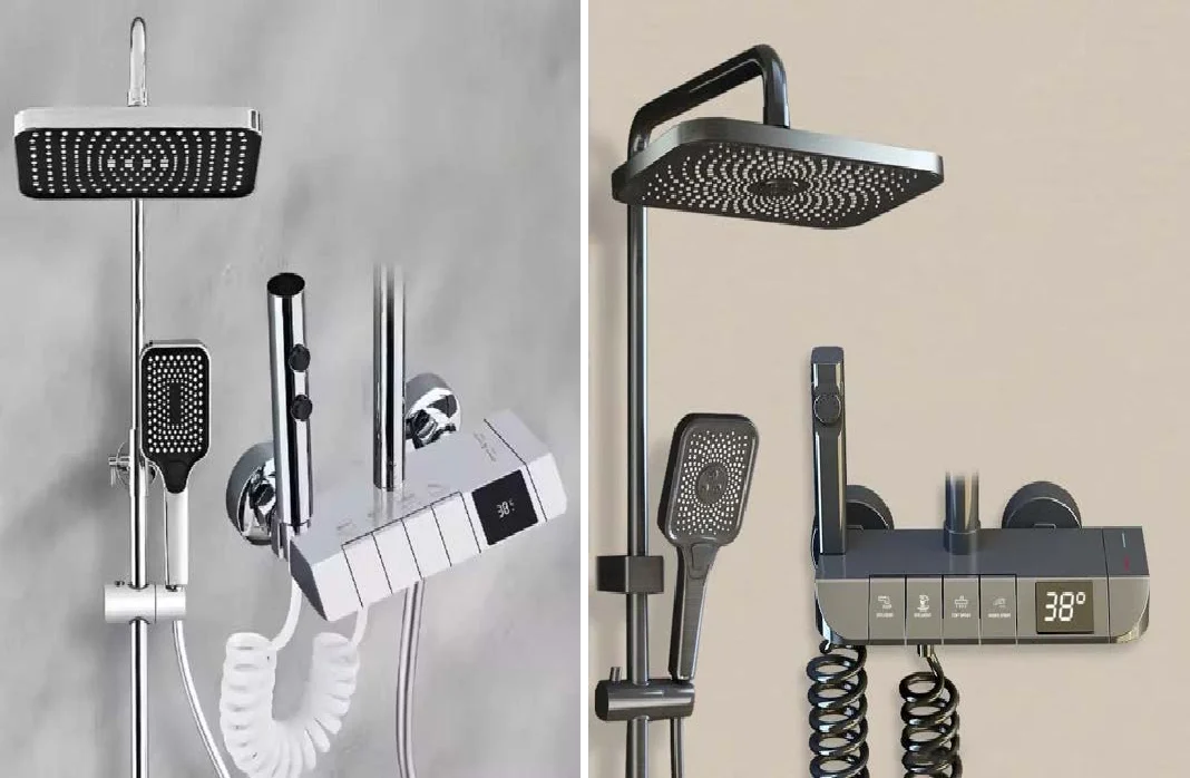Telescopic Rail Digital Shower Panel