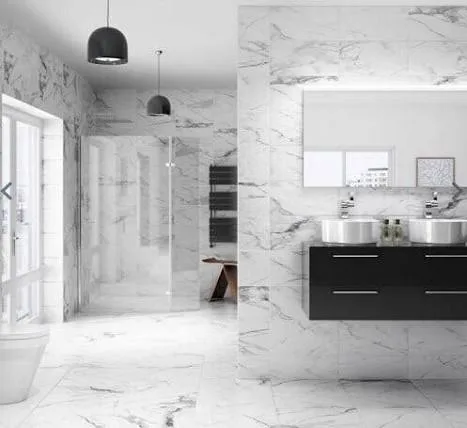 Statuario Marble-Look Bath Ceramic